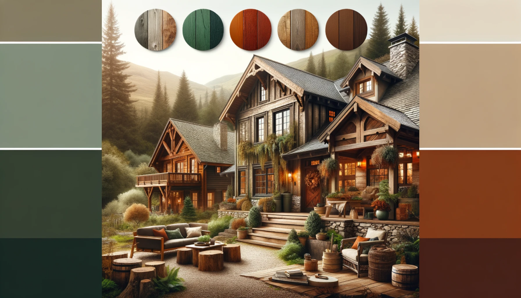 A featured blog image for the article titled 'TOP RUSTIC EXTERIOR PAINT COLORS_ ELEVATE YOUR HOME WITH THE FADE GROUP'. The image should display a ran