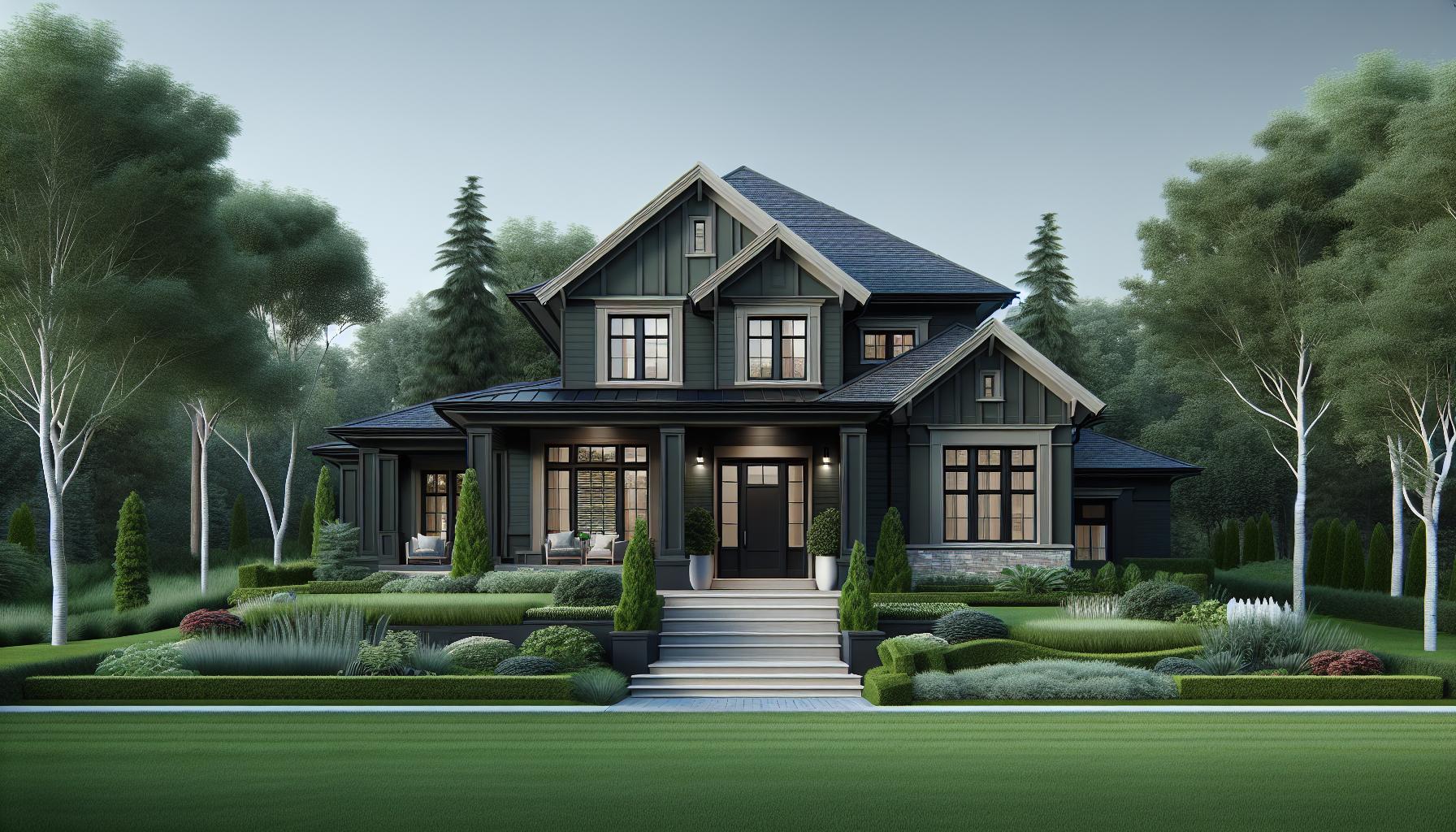 Boost Curb Appeal: Chic Dark Green Exterior Color Schemes - FADE Group